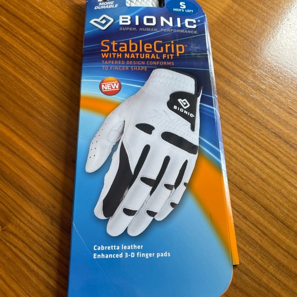 Bionic StableGrip Golf Glove - White and Gold - Picture 1 of 2
